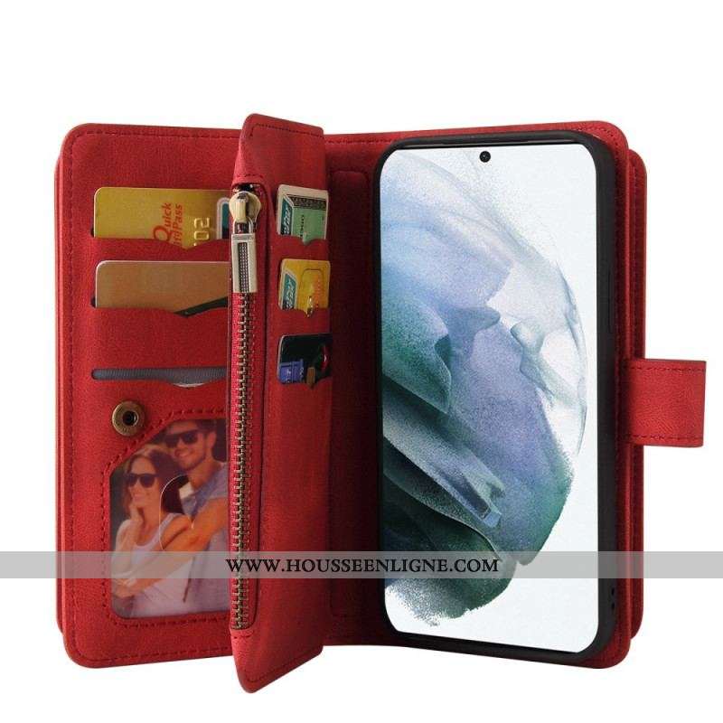 Housse Samsung Galaxy S22 Ultra 5G Multi-fonctions 15 Porte-Cartes