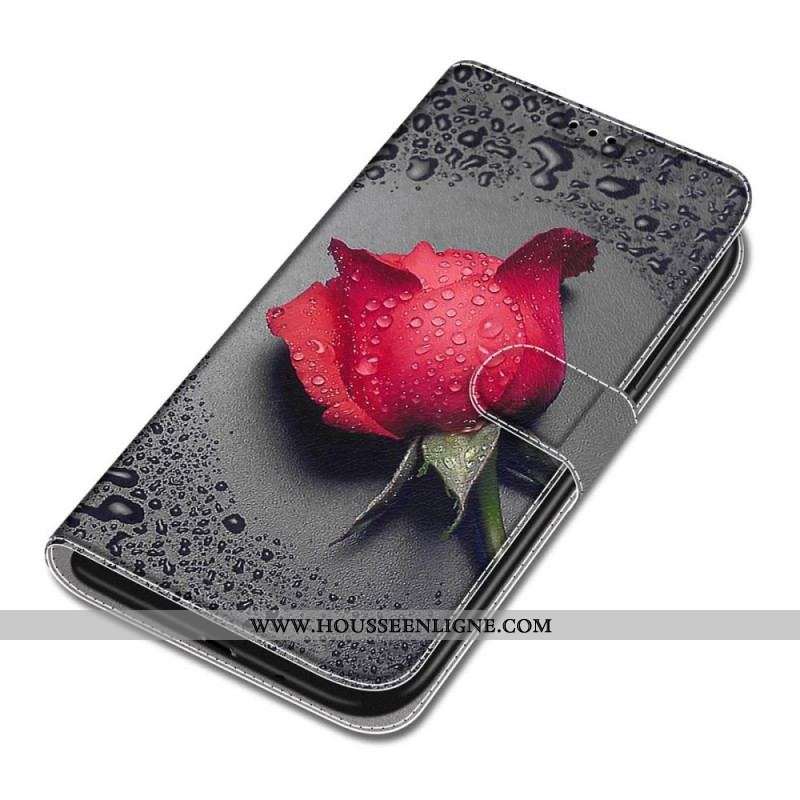 Housse Samsung Galaxy S22 Ultra 5G Roses avec Lanière