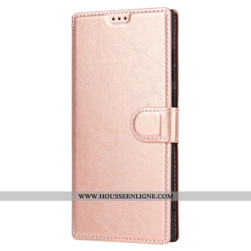 Housse Samsung Galaxy S22 Ultra 5G Simili Cuir Rétro