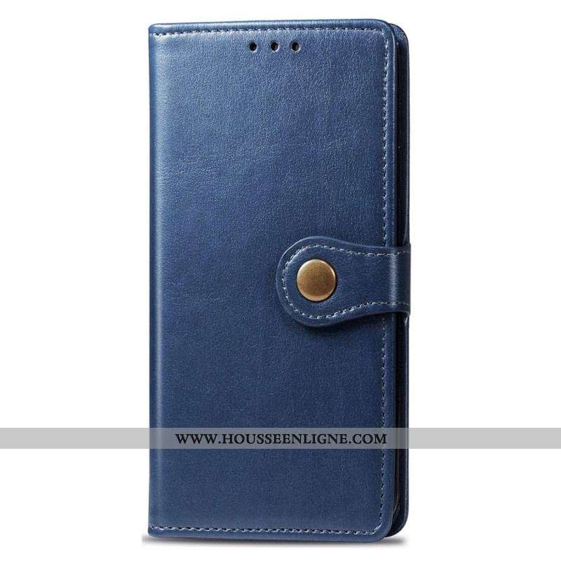 Housse Samsung Galaxy S22 Ultra 5G Simili Cuir et Fermoir Vintage