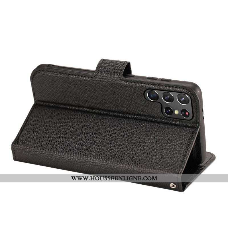 Housse Samsung Galaxy S22 Ultra 5G Texturée avec Coque Détachable