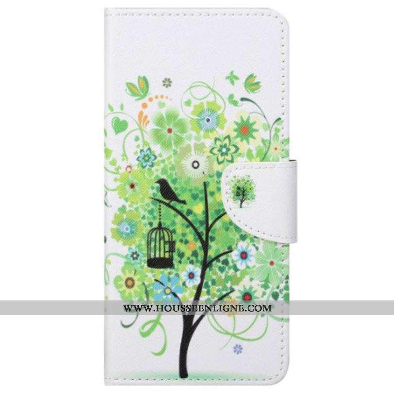 Housse Samsung Galaxy S23 5G Arbre aux Feuilles Vertes