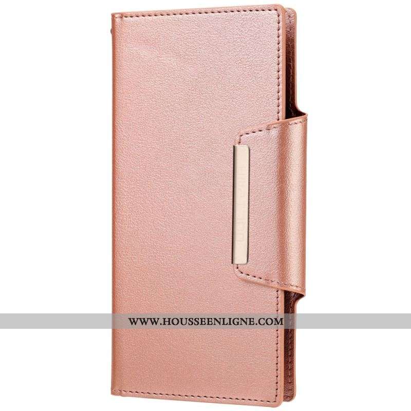 Housse Samsung Galaxy S23 5G Coque Détachable Fermoir Argenté