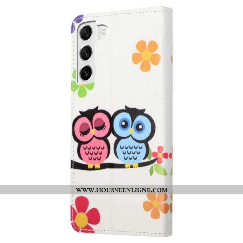 Housse Samsung Galaxy S23 5G Couple de Hiboux