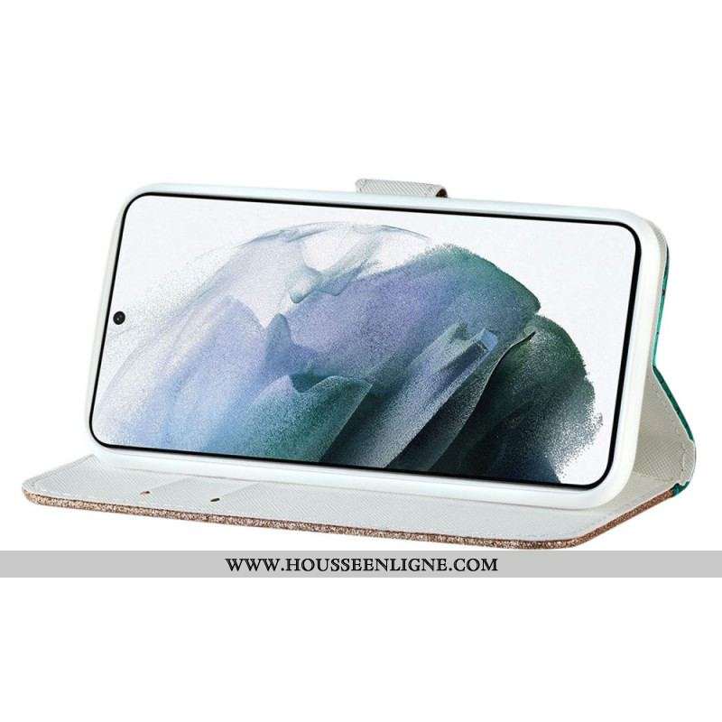 Housse Samsung Galaxy S23 5G Croco Diamants