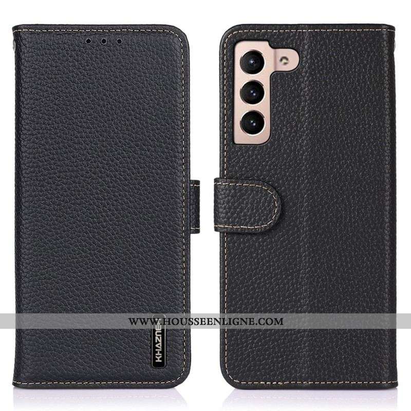 Housse Samsung Galaxy S23 5G Cuir Litchi KHAZNEH