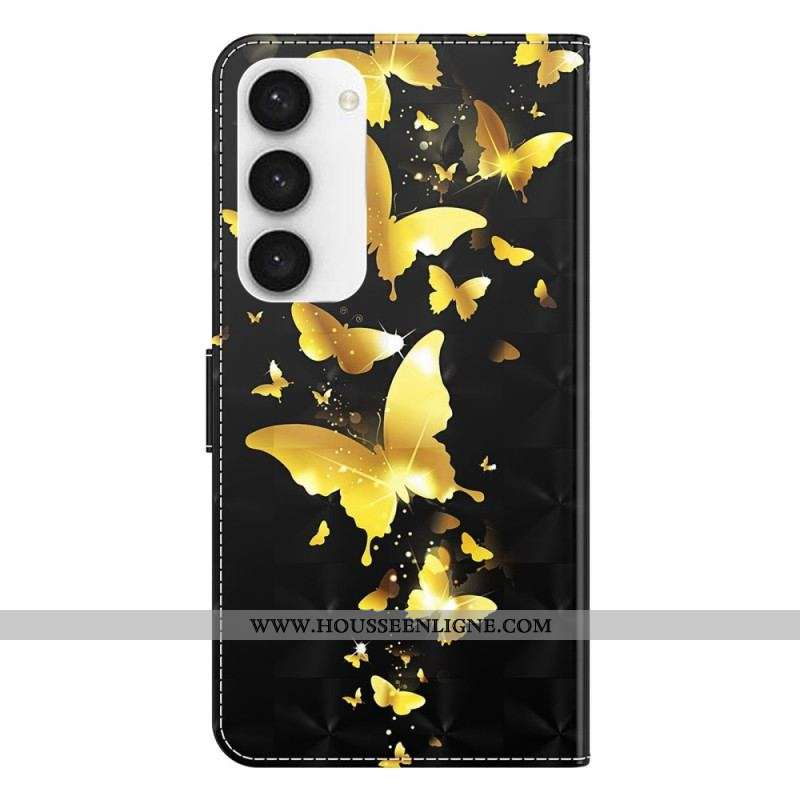Housse Samsung Galaxy S23 5G Des Papillons à Lanière