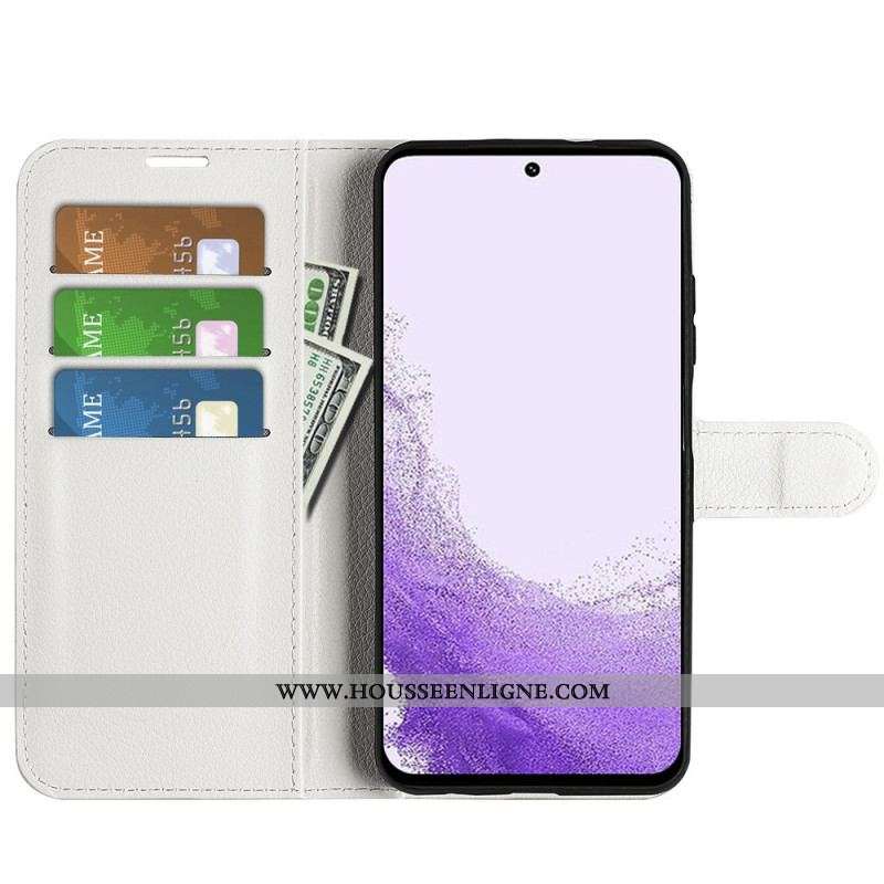 Housse Samsung Galaxy S23 5G Effet Cuir Litchi Classique
