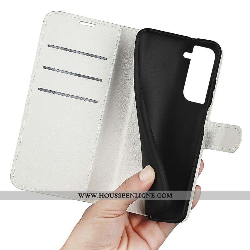 Housse Samsung Galaxy S23 5G Effet Cuir Litchi Classique