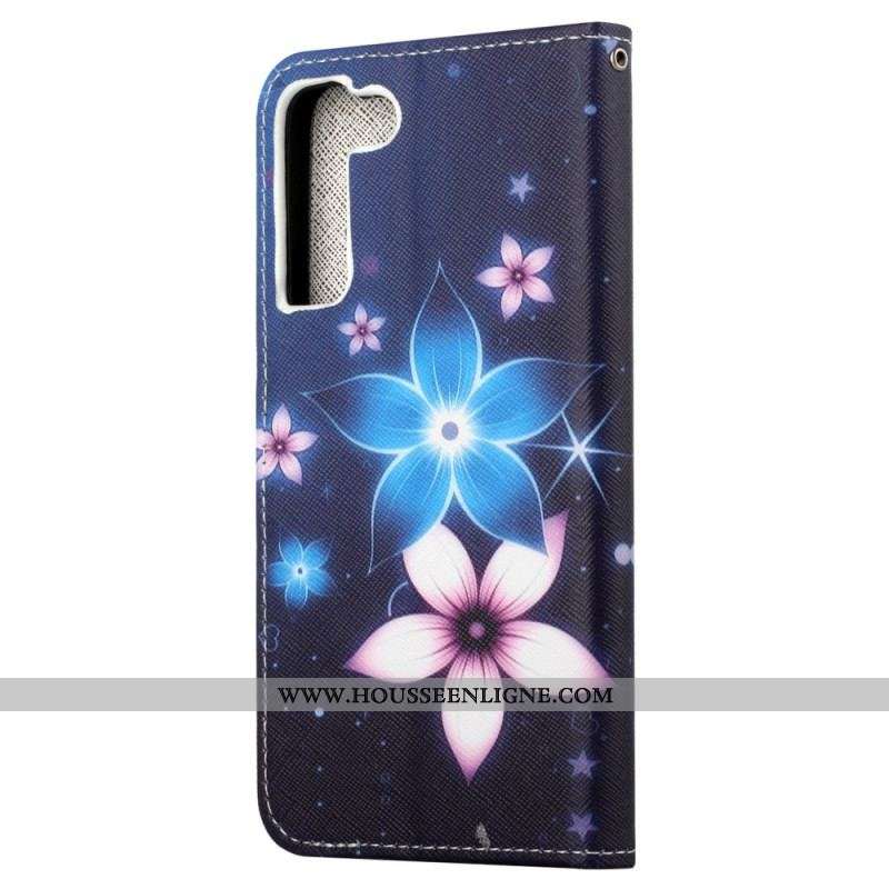 Housse Samsung Galaxy S23 5G Fleurs Lunaires