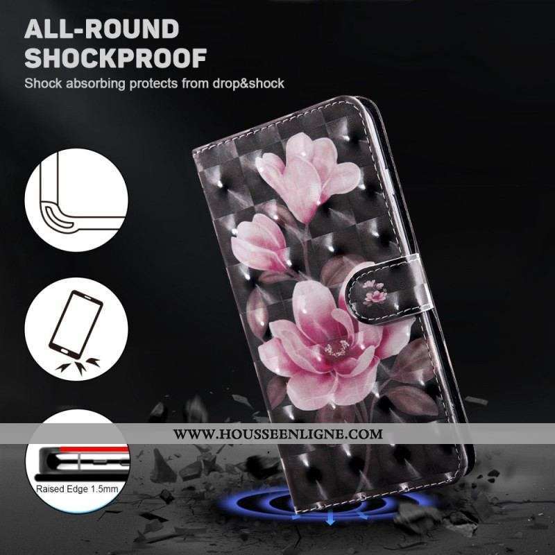 Housse Samsung Galaxy S23 5G Florale à Lanière