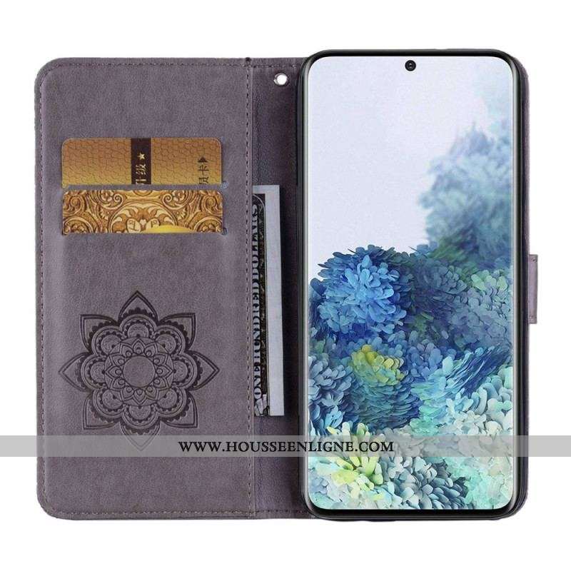 Housse Samsung Galaxy S23 5G Hibou Mandala et Breloque
