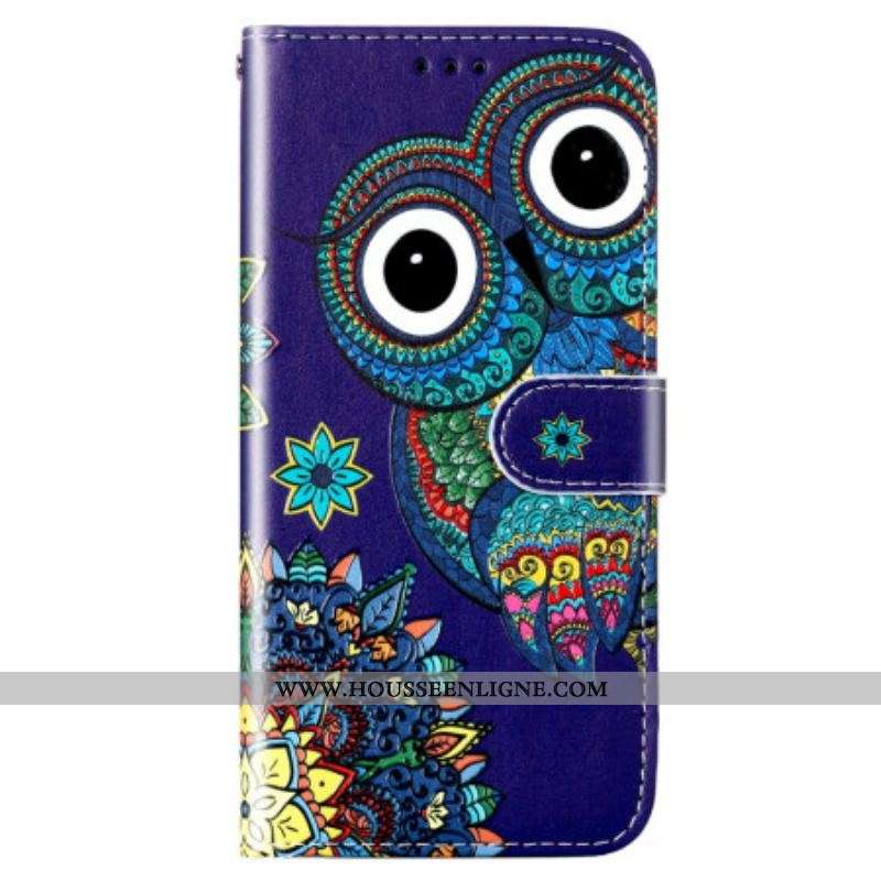 Housse Samsung Galaxy S23 5G Hibou à Lanière