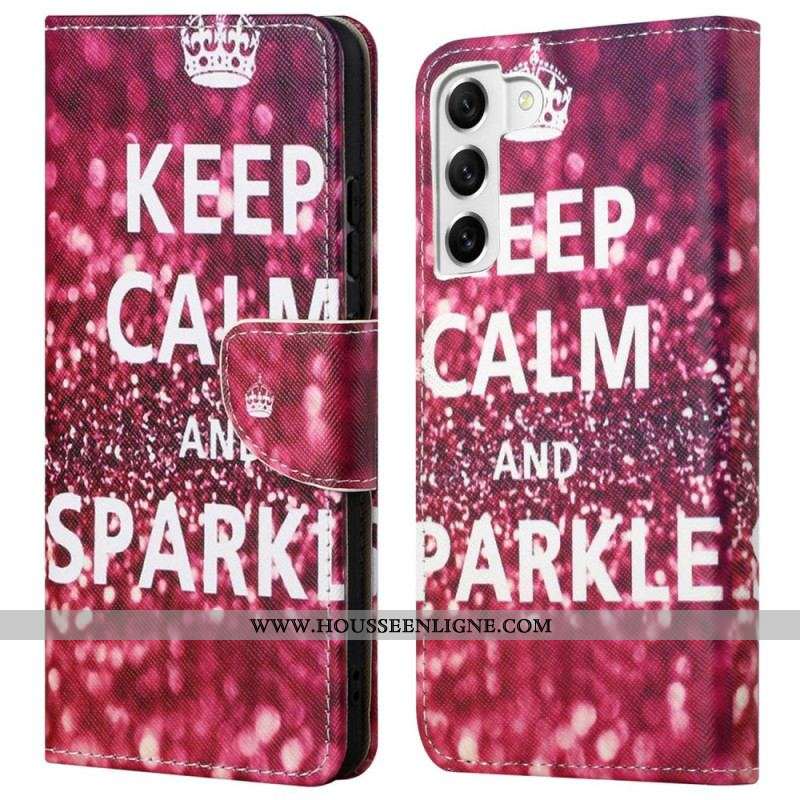 Housse Samsung Galaxy S23 5G Keep Calm and Sparkle