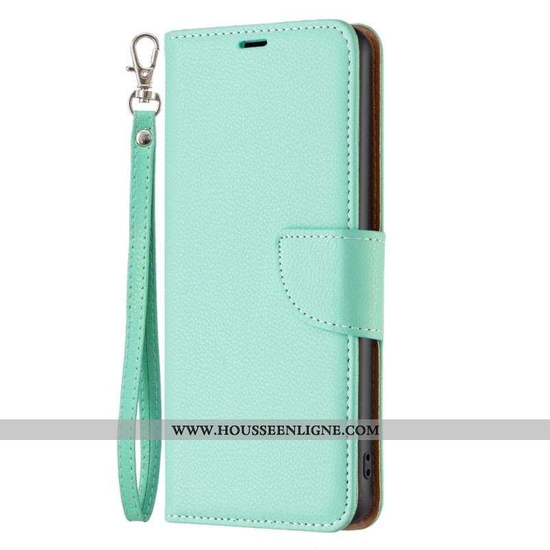 Housse Samsung Galaxy S23 5G Litchi Fermoir Oblique