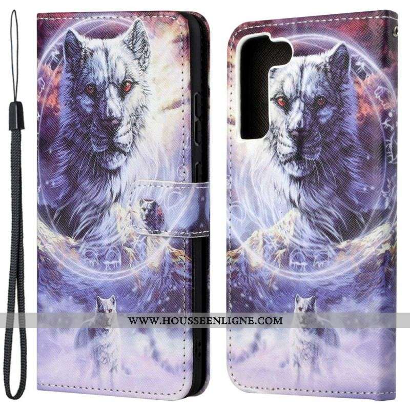 Housse Samsung Galaxy S23 5G Loup à Lanière