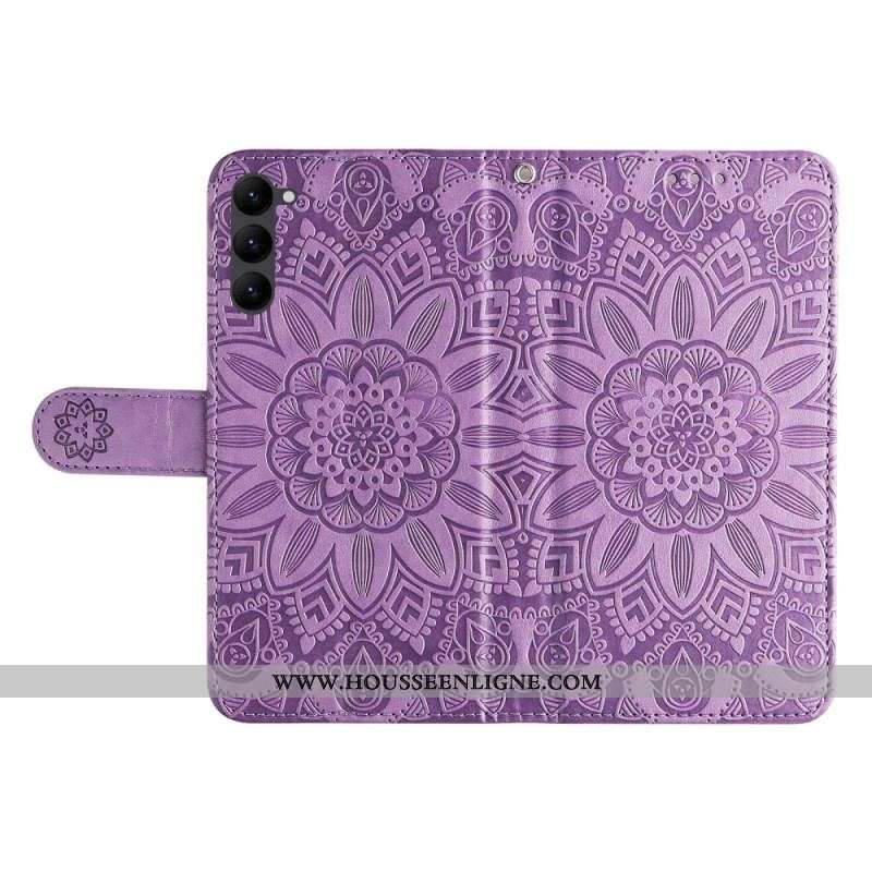 Housse Samsung Galaxy S23 5G Mandala Soleil avec Lanière