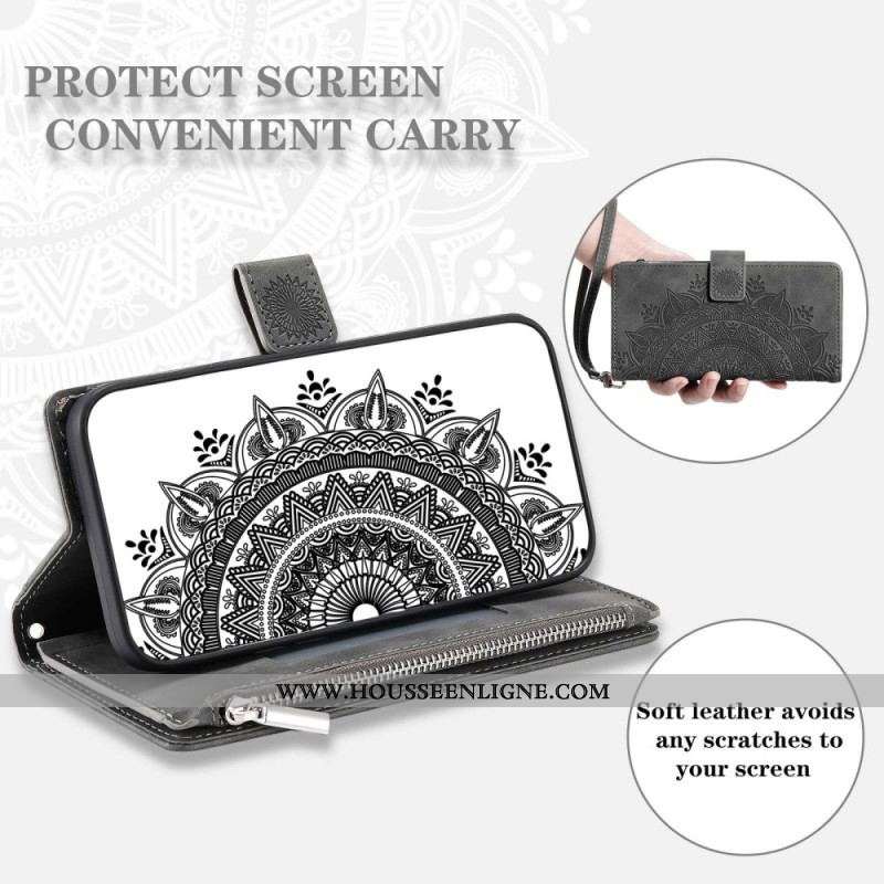 Housse Samsung Galaxy S23 5G Multi-fonctions Mandala