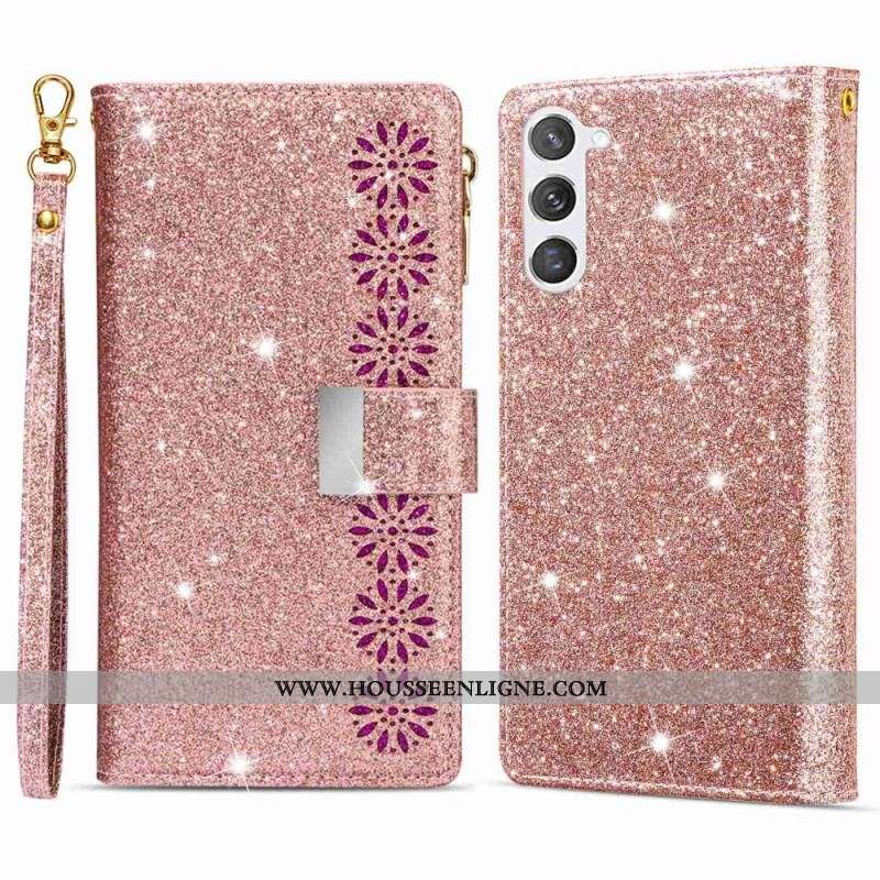 Housse Samsung Galaxy S23 5G Paillettes Portefeuille