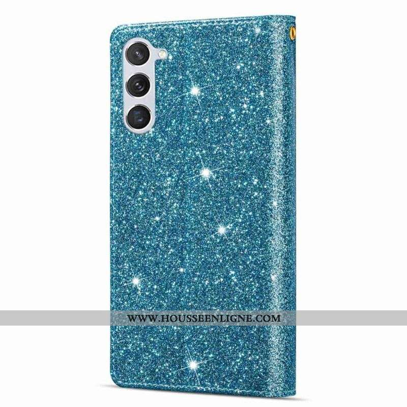 Housse Samsung Galaxy S23 5G Paillettes Portefeuille