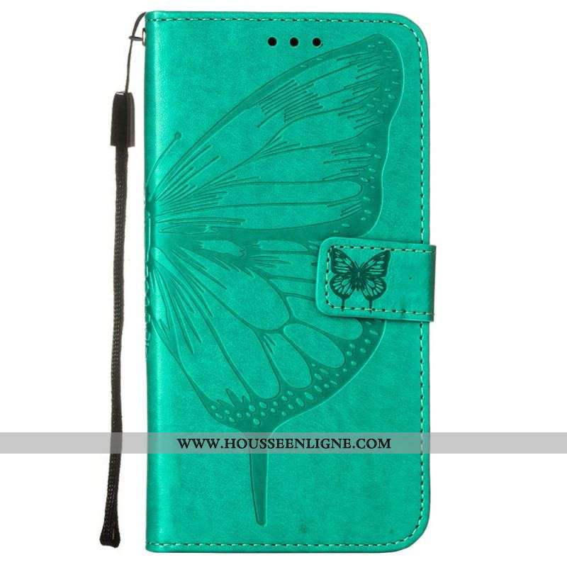 Housse Samsung Galaxy S23 5G Papillon Design avec Lanière