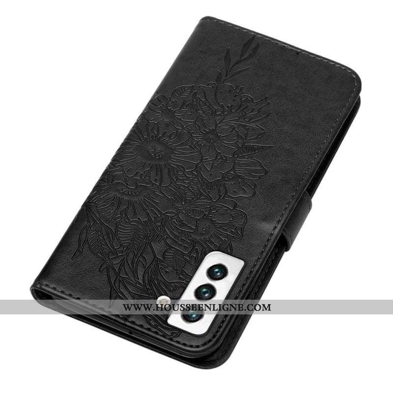 Housse Samsung Galaxy S23 5G Papillon Design avec Lanière