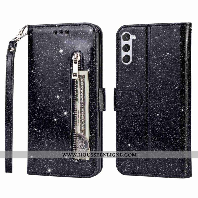 Housse Samsung Galaxy S23 5G Porte-Monnaie Paillettes