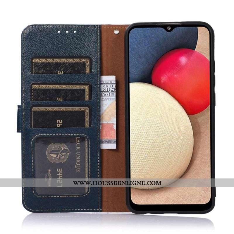 Housse Samsung Galaxy S23 5G Style Litchi RFID KHAZNEH