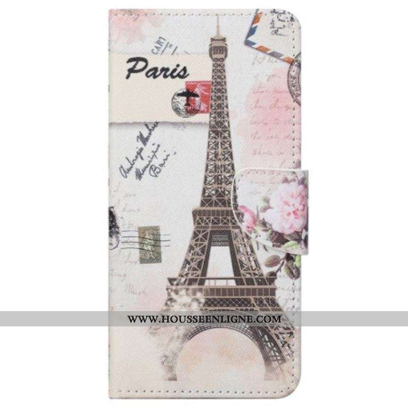 Housse Samsung Galaxy S23 5G Tour Eiffel Vintage