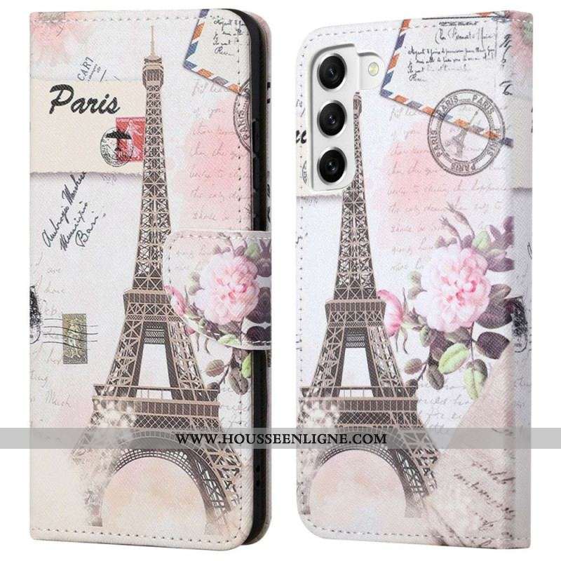Housse Samsung Galaxy S23 5G Tour Eiffel Vintage