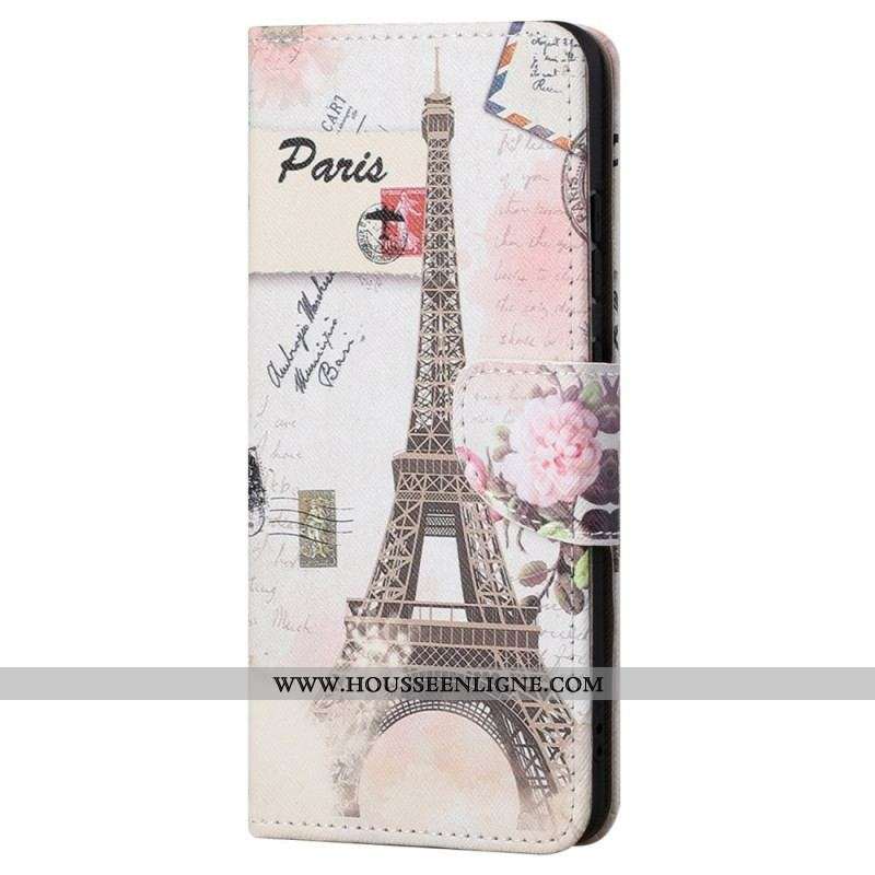 Housse Samsung Galaxy S23 5G Tour Eiffel Vintage