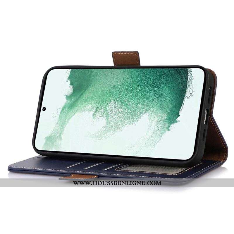Housse Samsung Galaxy S23 5G Véritable Cuir Fonction RFID
