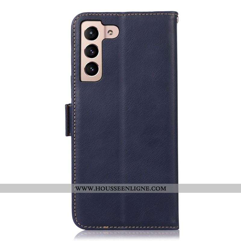 Housse Samsung Galaxy S23 5G Véritable Cuir Fonction RFID