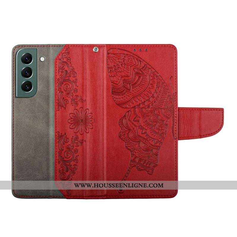 Housse Samsung Galaxy S23 Bicolore Papillon Baroque