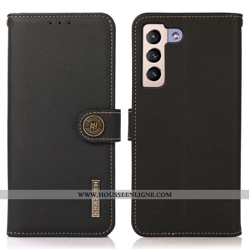 Housse Samsung Galaxy S23 Plus 5G Cuir Véritable KHAZNEH RFID