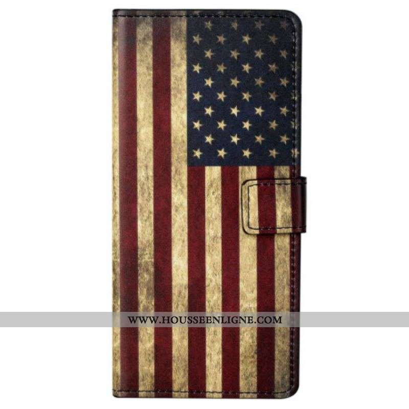 Housse Samsung Galaxy S23 Plus 5G Drapeau Américain Vintage