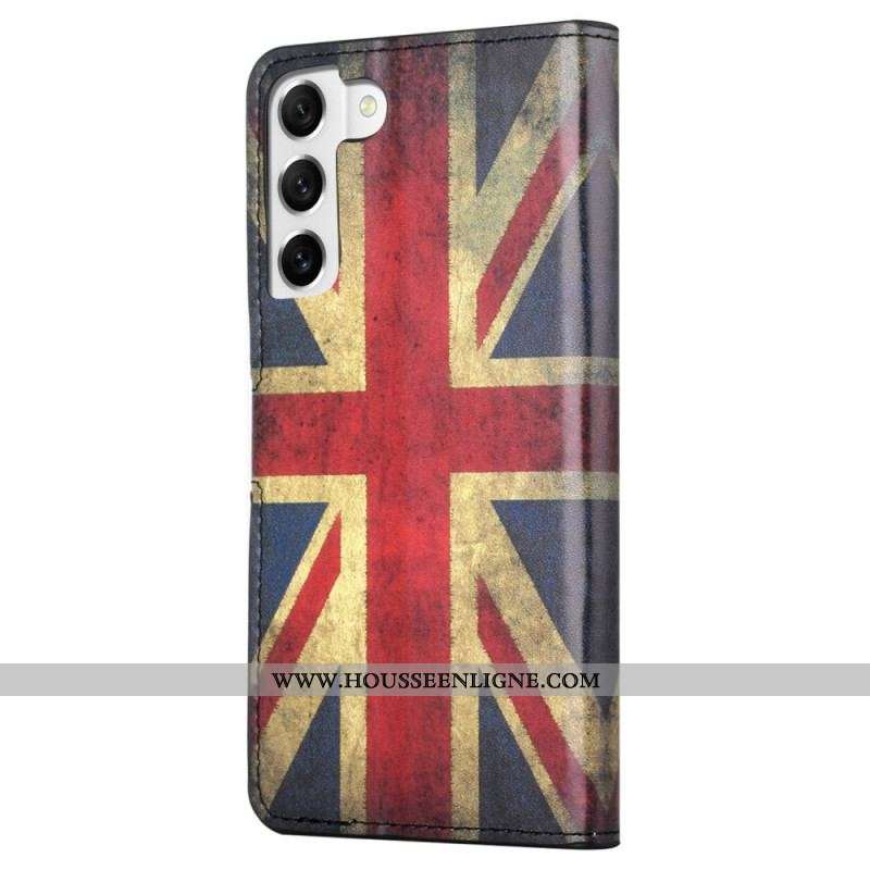 Housse Samsung Galaxy S23 Plus 5G Drapeau Anglais Vintage