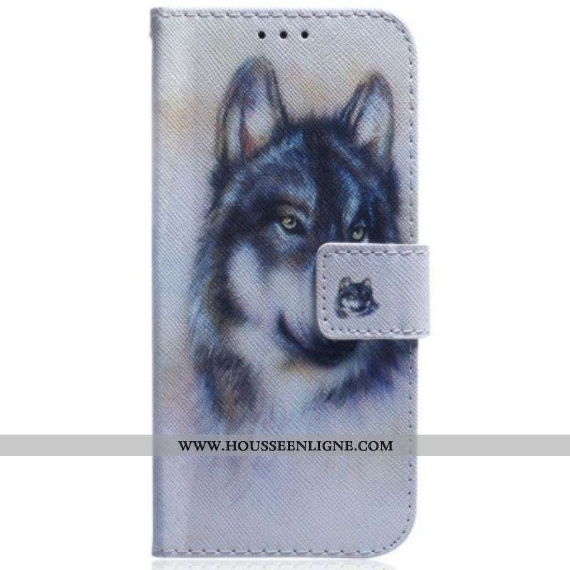 Housse Samsung Galaxy S23 Plus 5G Loup Aquarelle