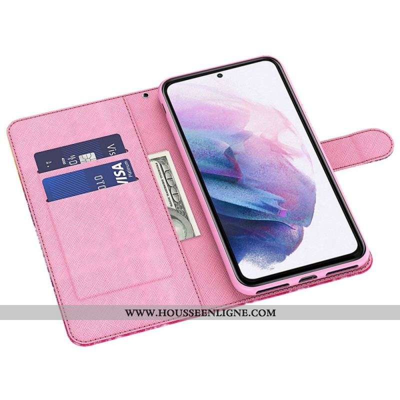 Housse Samsung Galaxy S23 Plus 5G Motif Cachemire à Lanière