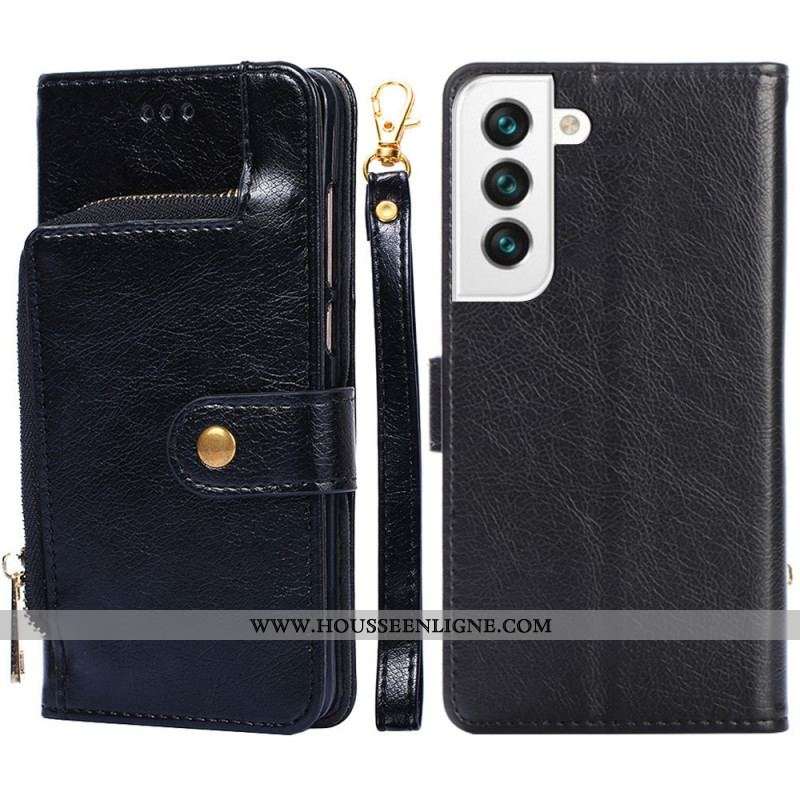 Housse Samsung Galaxy S23 Plus 5G Porte-Monnaie Frontal et Lanière
