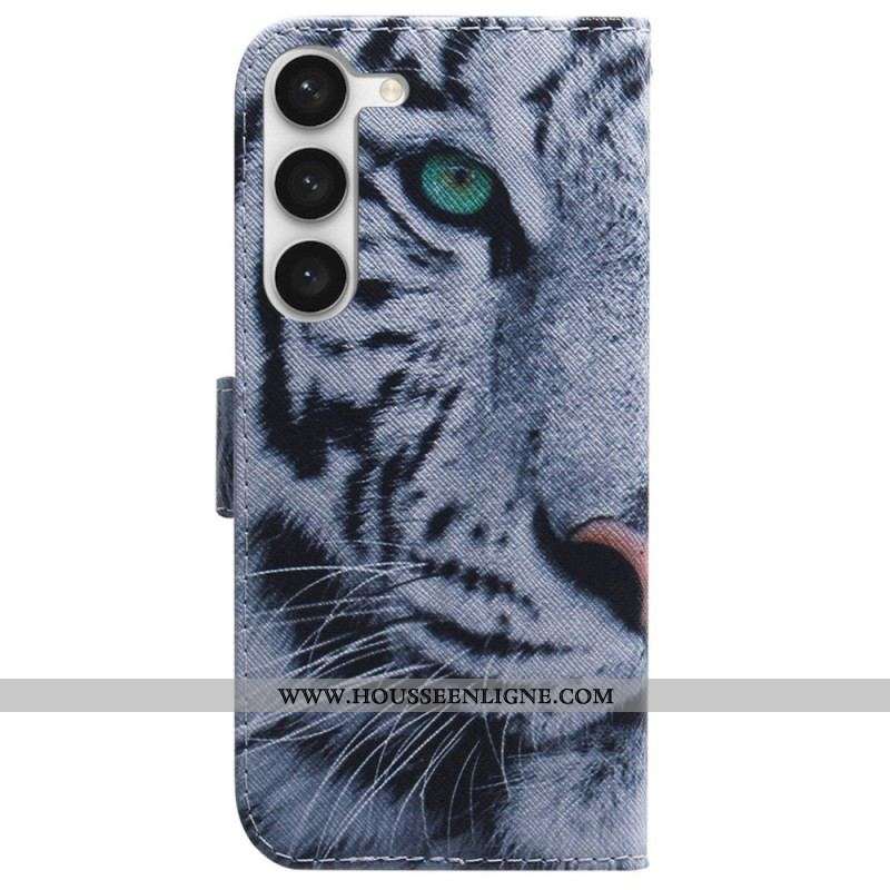 Housse Samsung Galaxy S23 Plus 5G Tigre Blanc