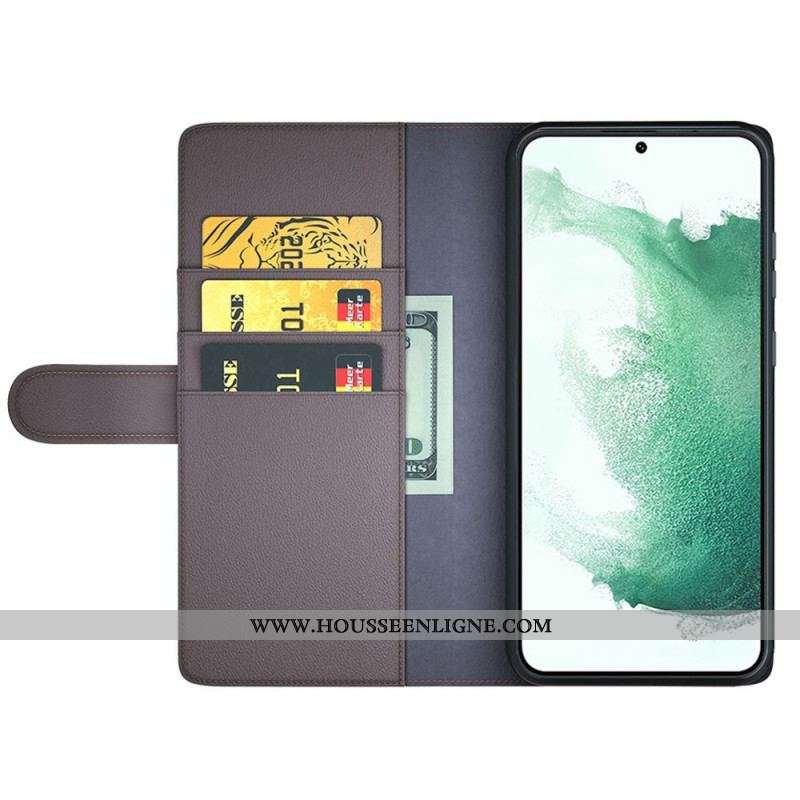 Housse Samsung Galaxy S23 Plus 5G Véritable Cuir