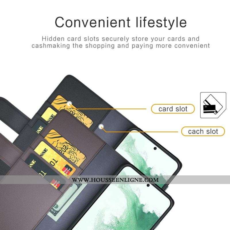 Housse Samsung Galaxy S23 Plus 5G Véritable Cuir