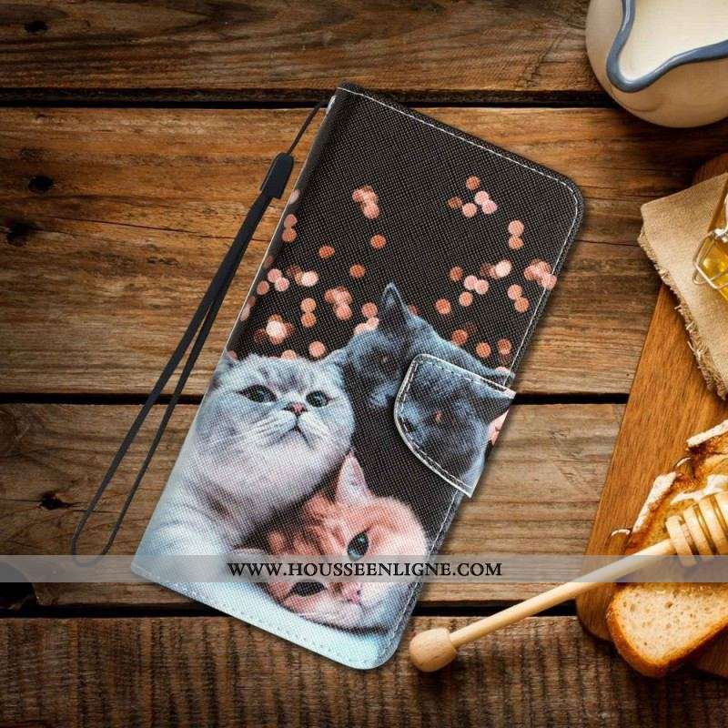 Housse Samsung Galaxy S23 Plus Que des Chats à Lanière