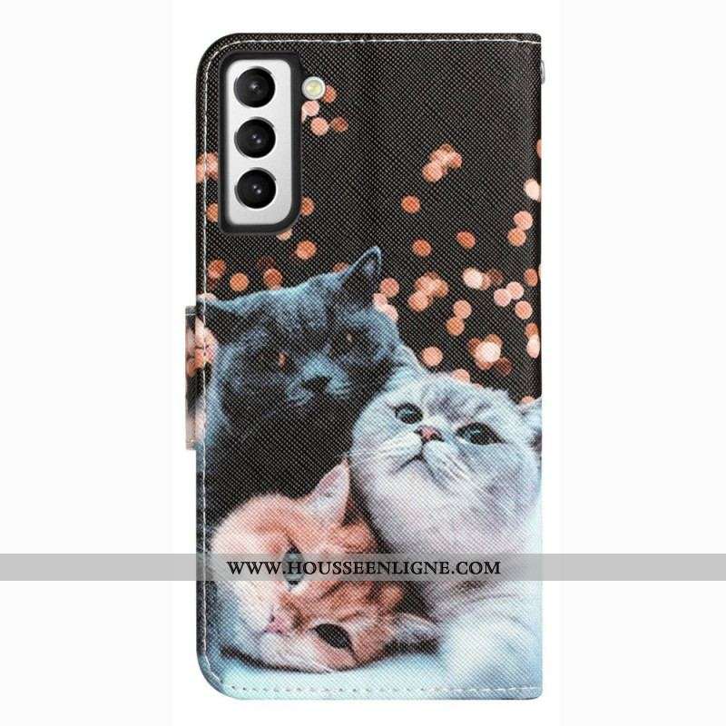 Housse Samsung Galaxy S23 Plus Que des Chats à Lanière