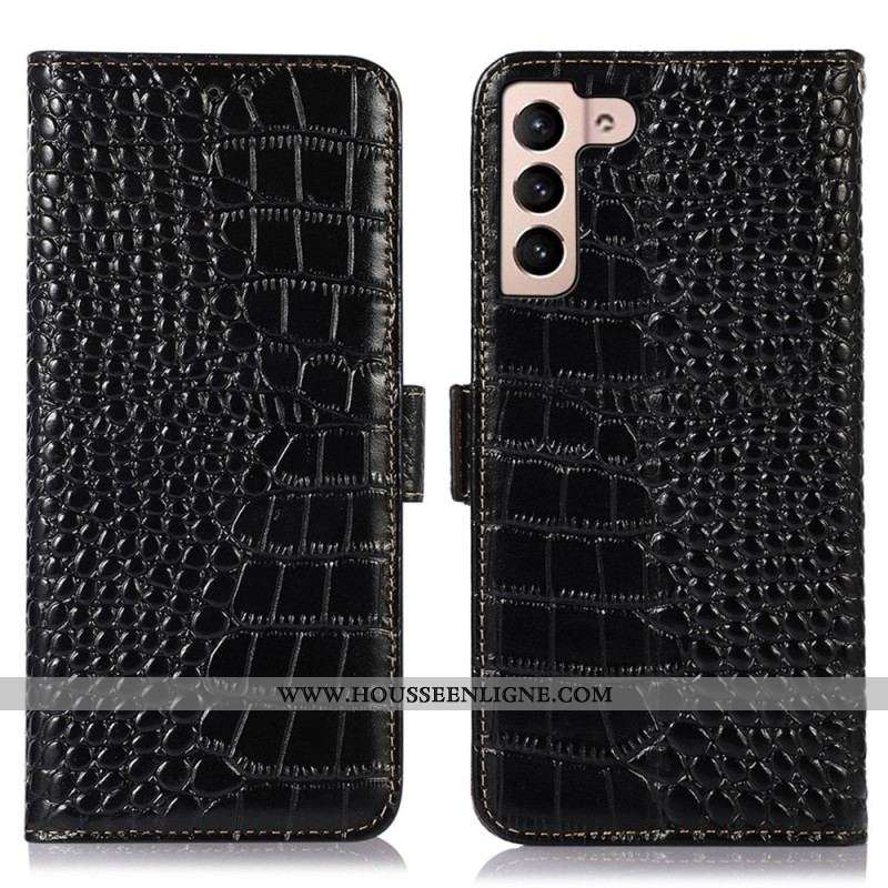 Housse Samsung Galaxy S23 Style Crocodile RFID