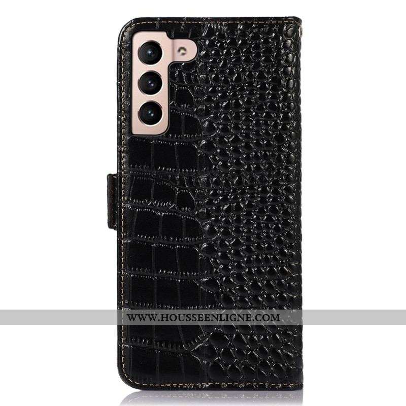 Housse Samsung Galaxy S23 Style Crocodile RFID