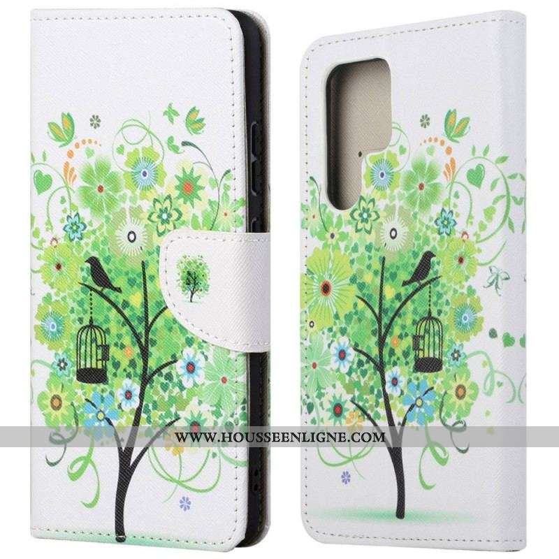 Housse Samsung Galaxy S23 Ultra 5G Arbre au feuillage Vert