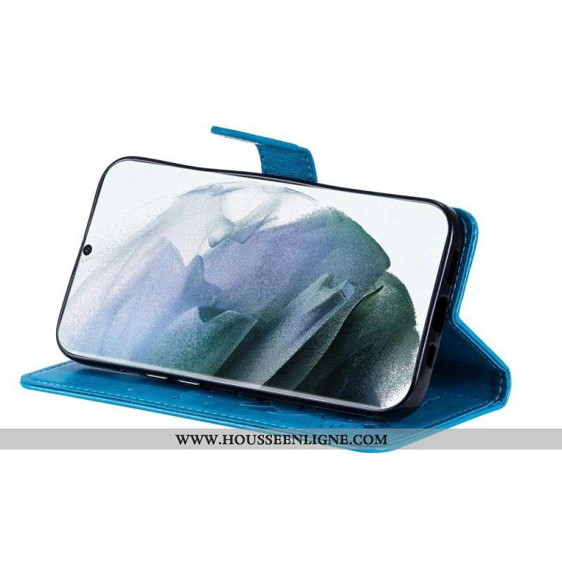 Housse Samsung Galaxy S23 Ultra 5G Chat et Abeilles à Lanière