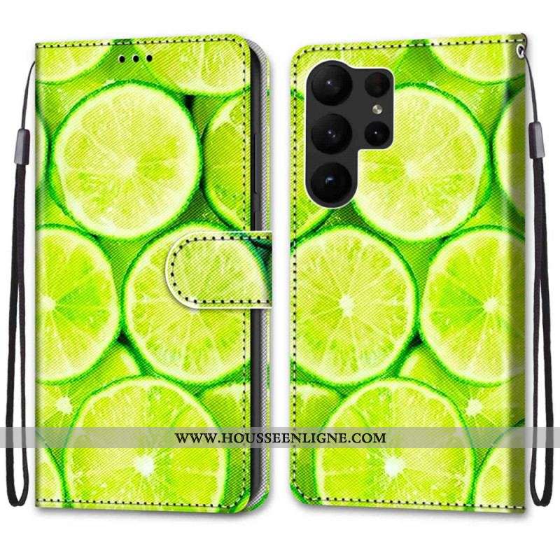 Housse Samsung Galaxy S23 Ultra 5G Citrons Verts